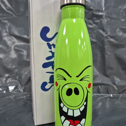 BOX OF APPROXIMATELY 30 SEAPIGS WATER BOTTLES IN APPLE GREEN