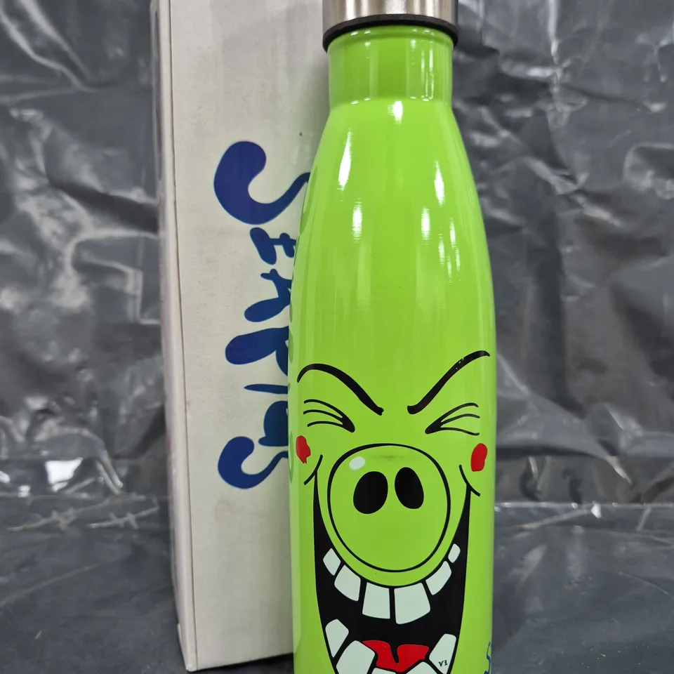 BOX OF APPROXIMATELY 30 SEAPIGS WATER BOTTLES IN APPLE GREEN