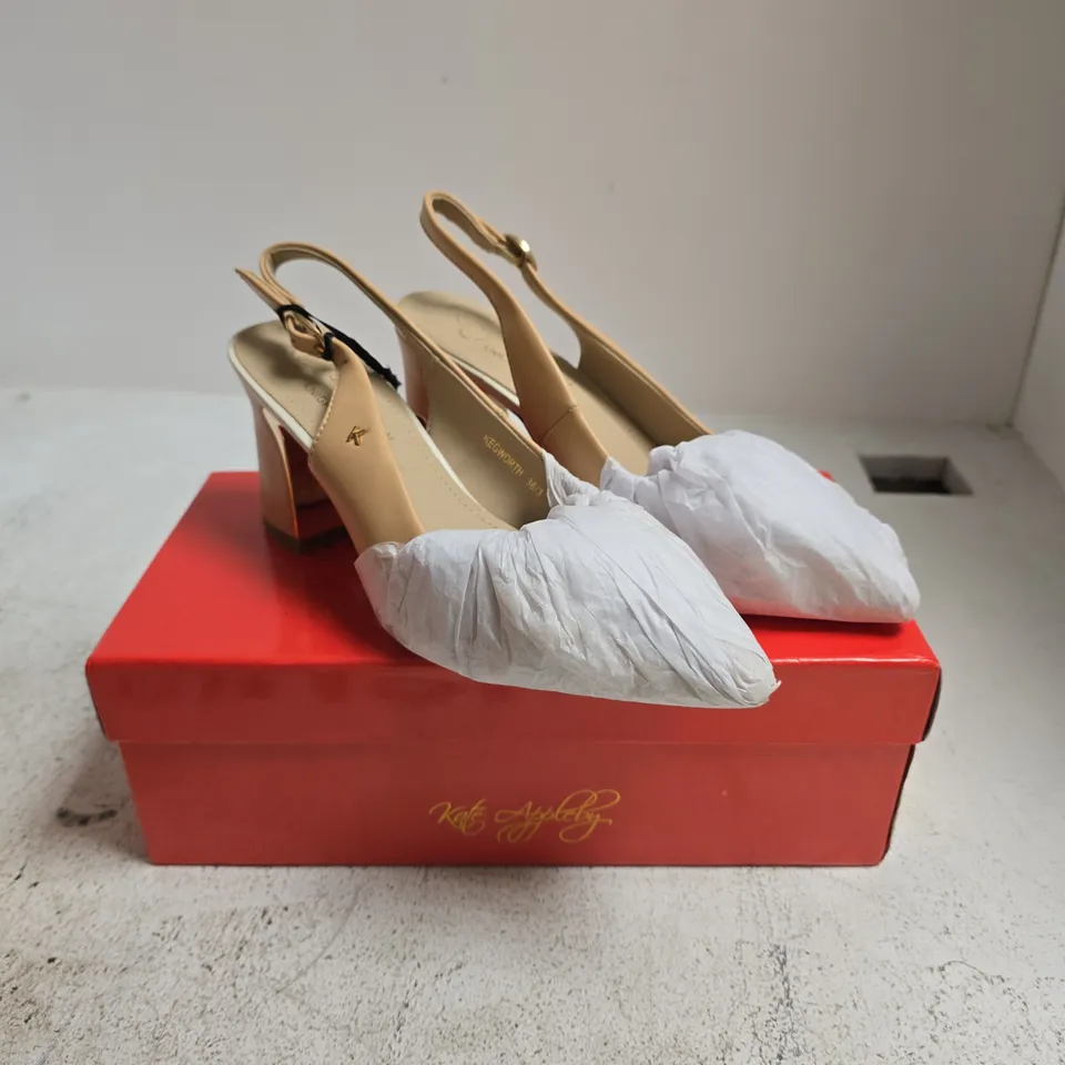 KATE APPLEBY WOMEN’S BEIGE SLINGBACK HEELED SHOES – 3.5