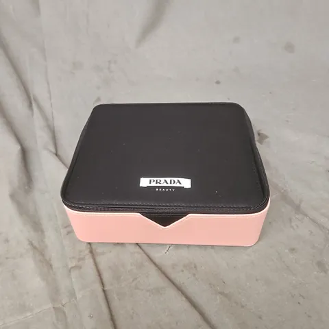 PRADA BEAUTY COSMETIC CASE – PINK & BLACK ZIP CASE