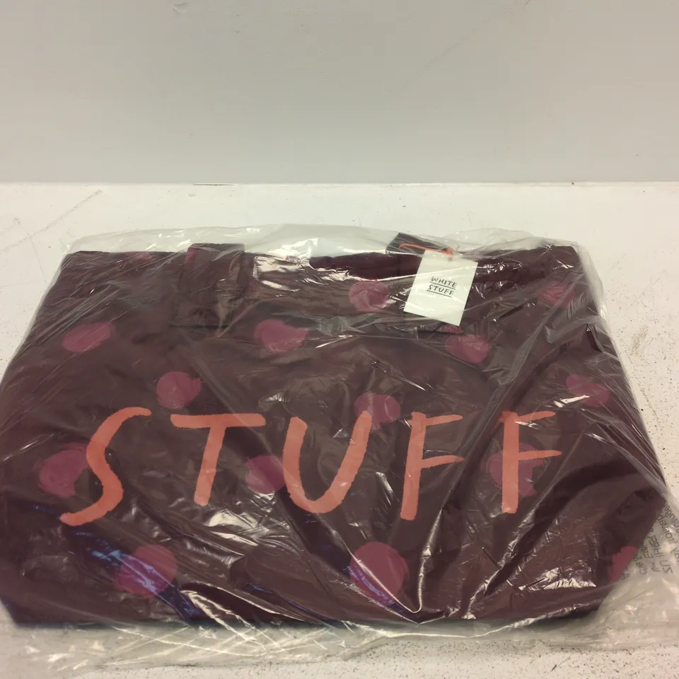 WHITE STUFF TOTE BAG – PLUM, ONE SIZE