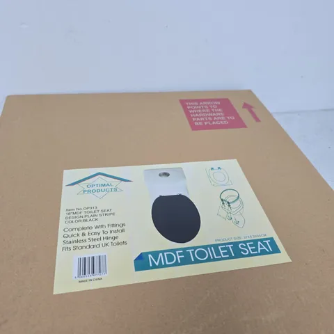 MDF TOILET SEAT – BLACK, 18" (OP313) BY OPTIMAL PRODUCTS