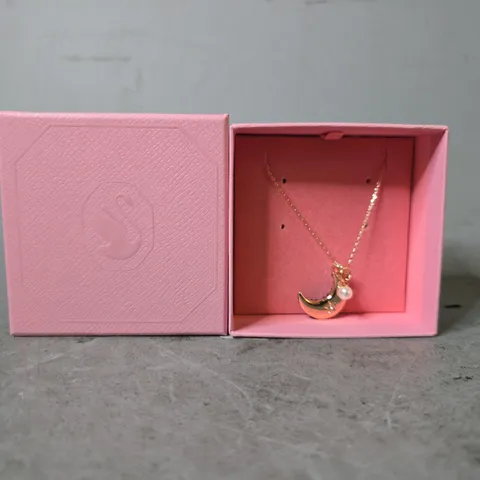 BOXED SWAROVSKI SYMBOLICA PENDANT MOON & STAR NECKLACE 