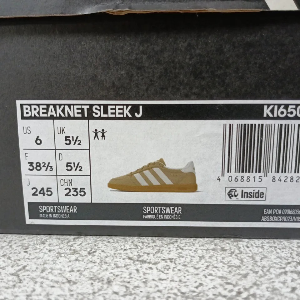 BOXED PAIR OF ADIDAS BREAKNET SLEEK J – UK 5.5