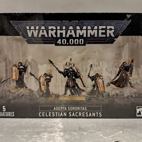 BOXED WARHAMMER 40K ADEPTA SORORITAS CELESTIAN SACRESANTS - 5 MINIATURES