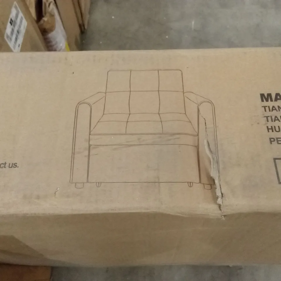 BOXED ACCENT CHAIR CONVERTIBLE SOFA BED (2 BOXES)