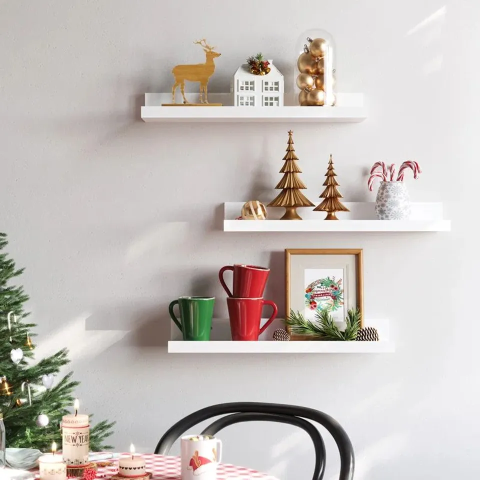 BOXED GOSSAMER 3 PIECE FLOATING SHELF SET