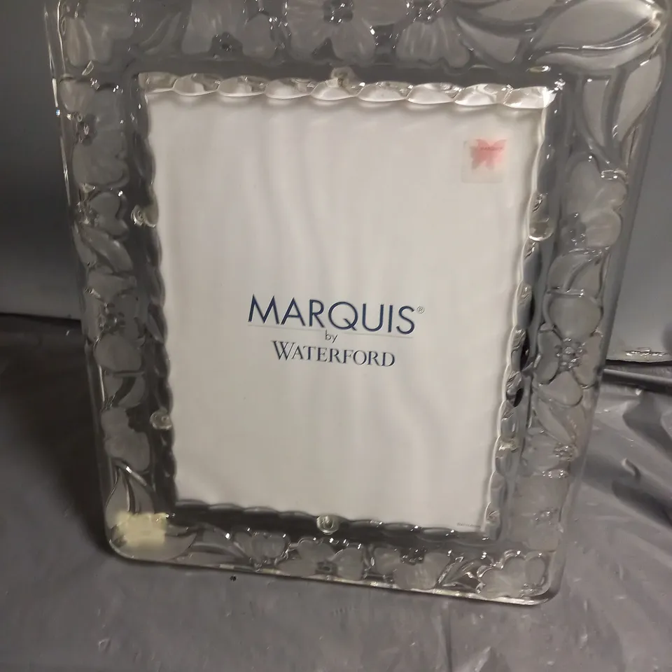 MARQUIS BY WATERFORD GLASS FLORAL PHOTO FRAME (8x10) - COLLECTION ONLY