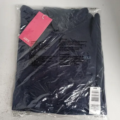 BAGGED JJXX RELAX LS HOODIE IN NAVAL ACADEMY/DARK DENIM - EU M