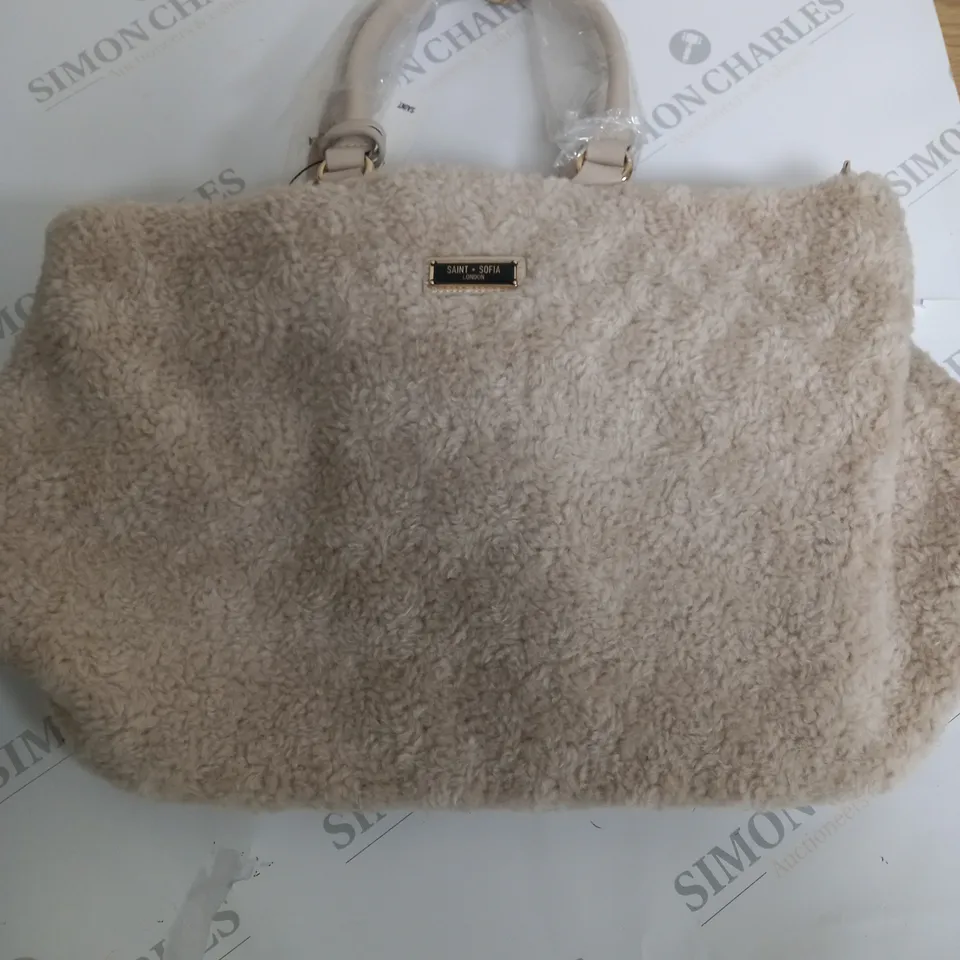 SAINT + SOFIA TEDDY SELENE SHOPPER BAG