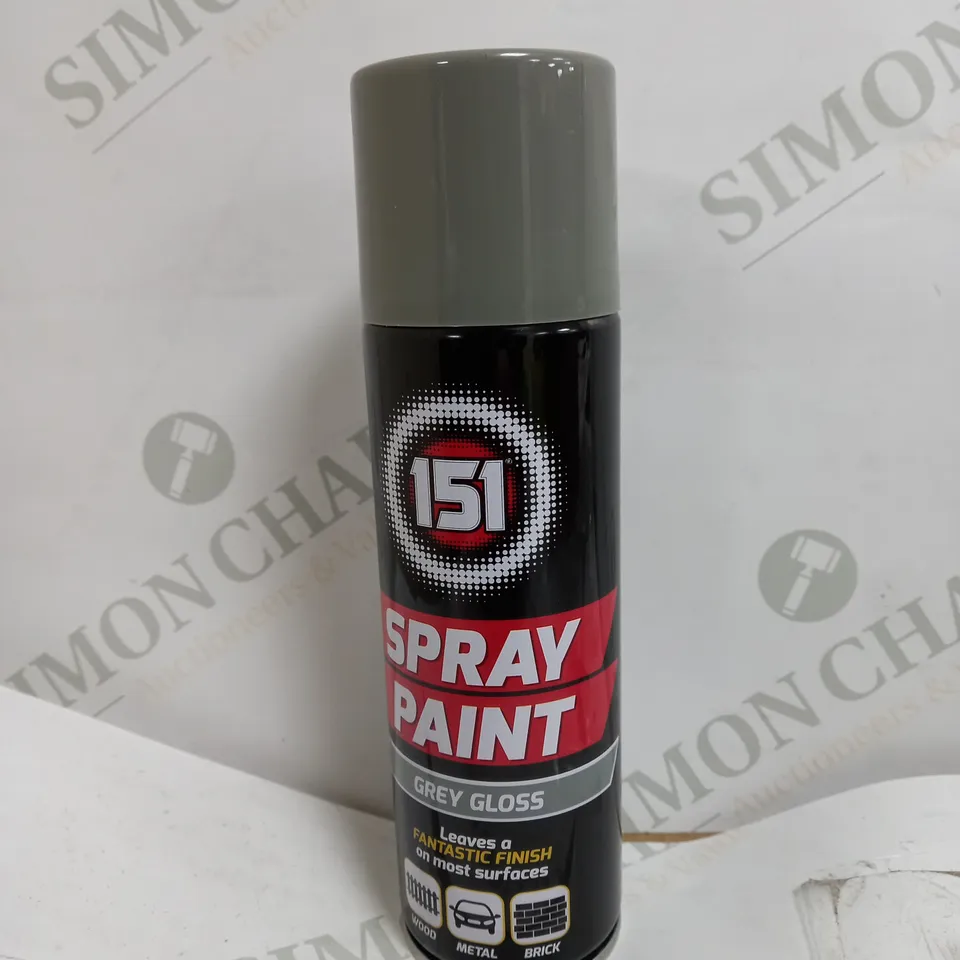 BOXED 12 X SPRAY PAINT IN GREY GLOSS