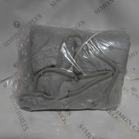 COZEE HOME VELVETSOFT HEATED THROW IN LIGHT GREY