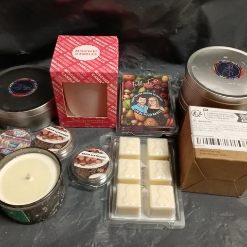 APPROXIMATELY 15 ASSORTED CANDLES AND WAX MELTS