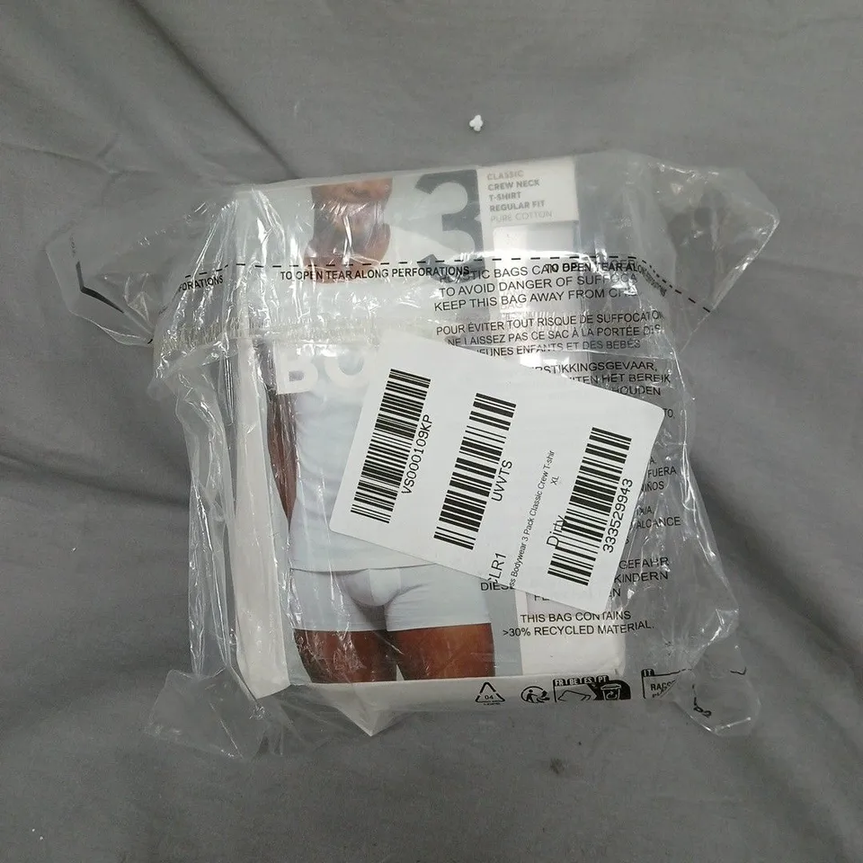 HUGO BOSS 3 PACK CLASSIC CREW T SHIRT REGULAR FIT XL