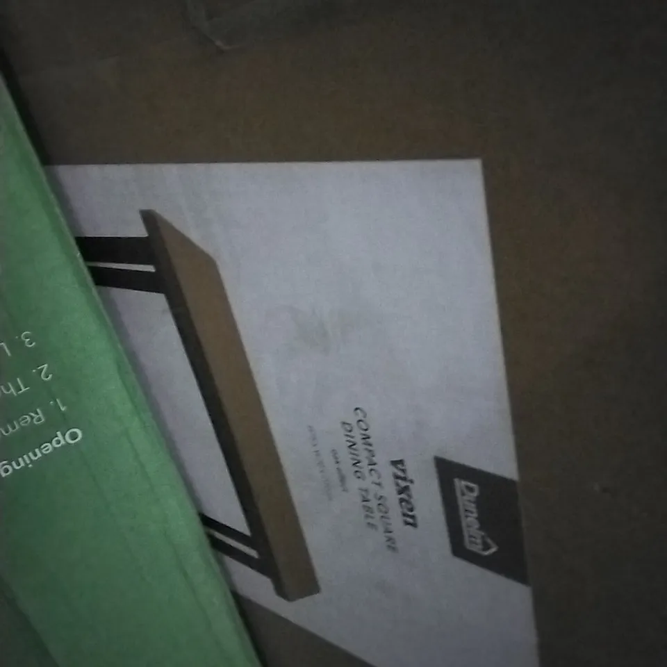 BOXED VIXEN COMPACT SQUARE DINING TABLE 