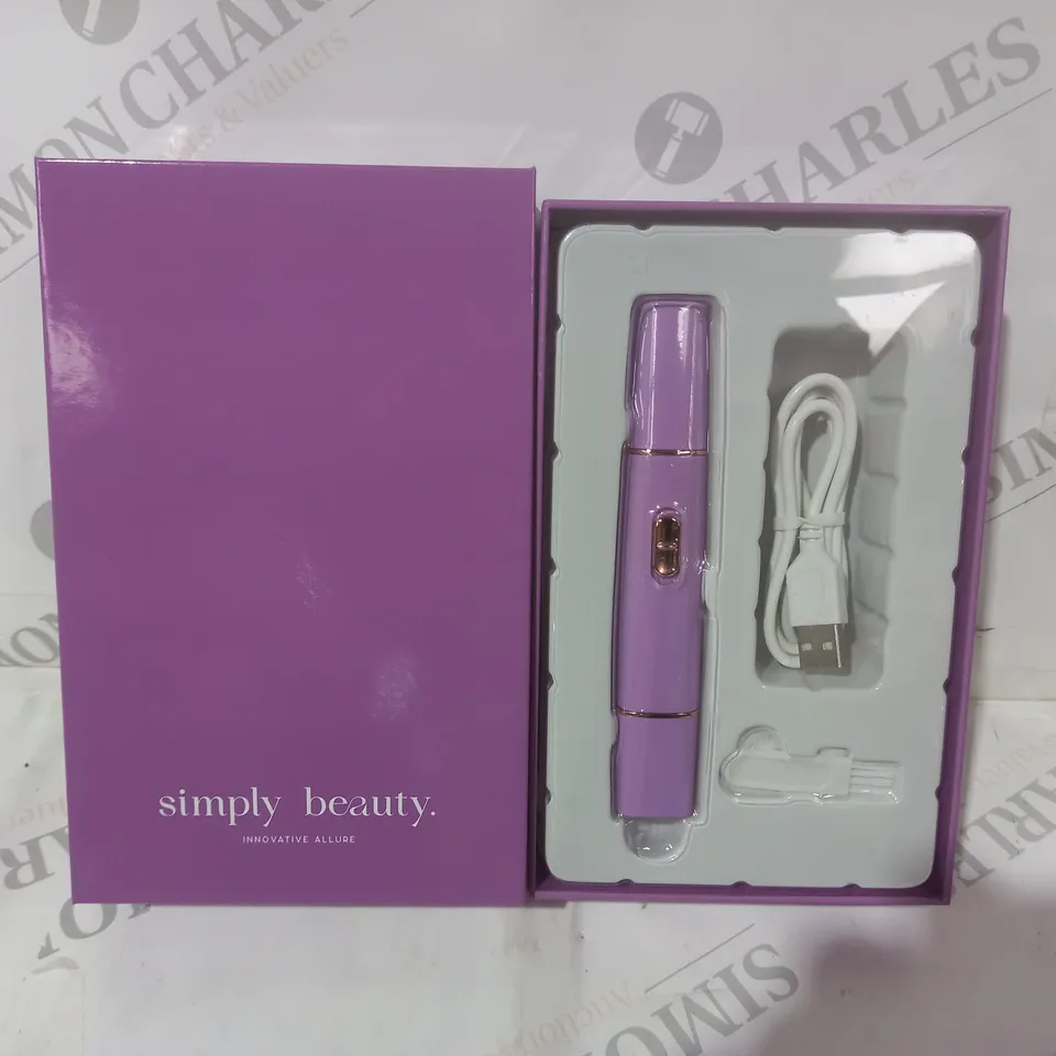 BOXED BEAUTY 2 IN 1 SUPER SMOOTH FACE & BROWS HAIR REMOVER, PURPLE