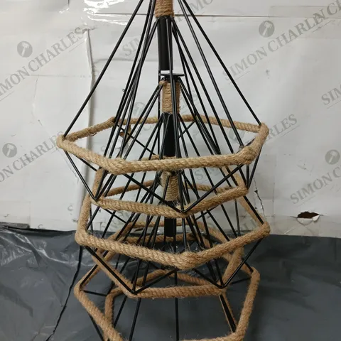 3 X WIRE & ROPE DESIGN LIGHTS AND FITTINGS