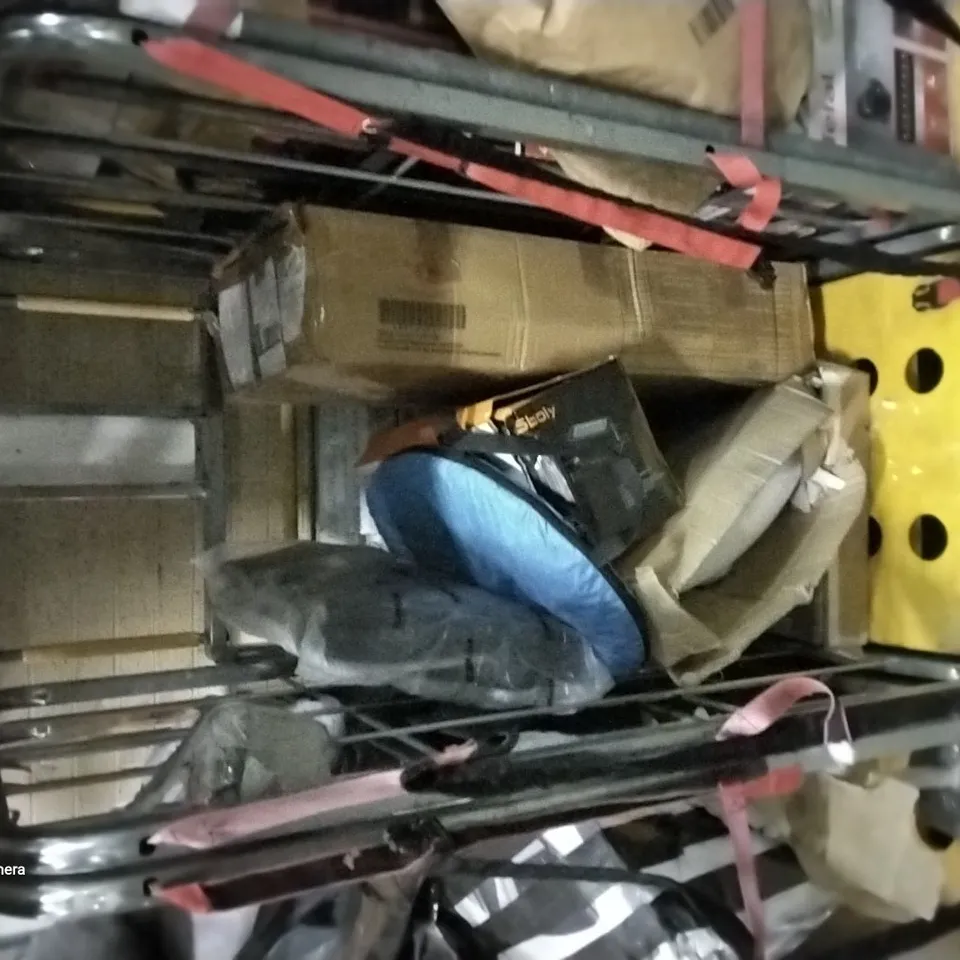 3 CAGES OF ASSORTED ITEMS TO INCLUDE GORILLA GYM DELUXE DOORWAY GYM SYSTEM FOR KIDS, A3 WHITE PICTURE FRAME, SAKURA MULTIFUNCTION RICD COOKER, SBOLY TOASTER, YESTAR, ABYSSALY