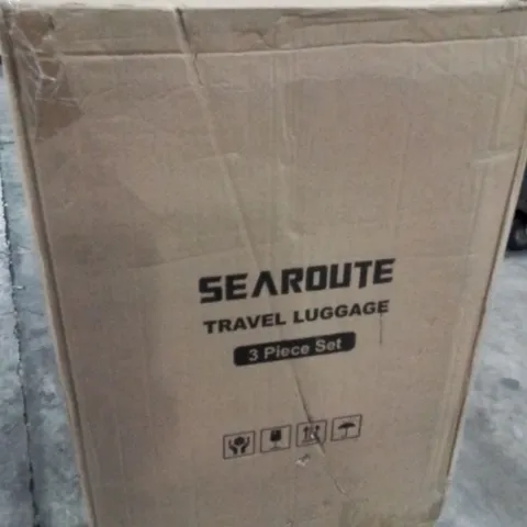 BOXED SEAROUTE TRAVEL LUGGAGE CASE  SET OF 3 -WHITE-