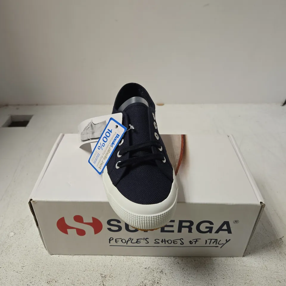 SUPERGA 2750 COTU CLASSIC NAVY-WHITE TRAINERS – UK 3.5