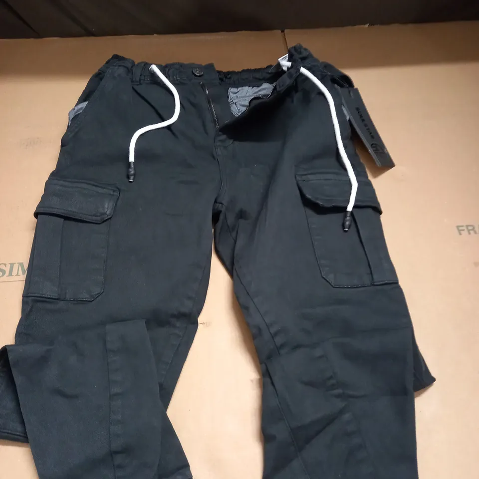 SOULSTAR BLACK DESIGNER TROUSERS - SIZE EU 32