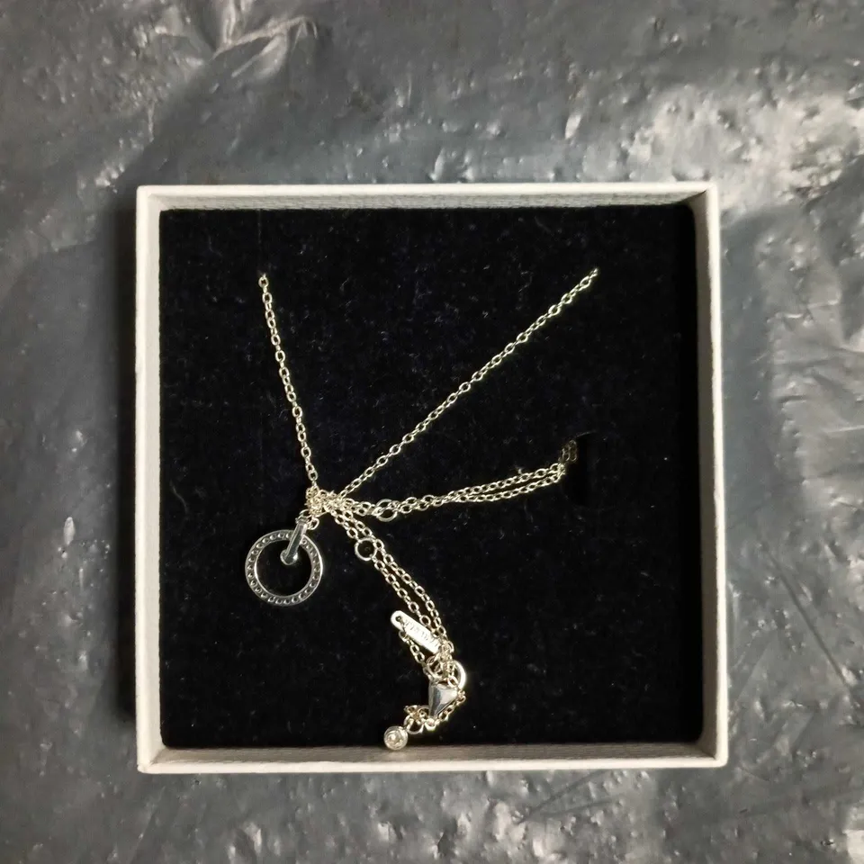 PANDORA SILVER NECKLACE WITH CHARMS 