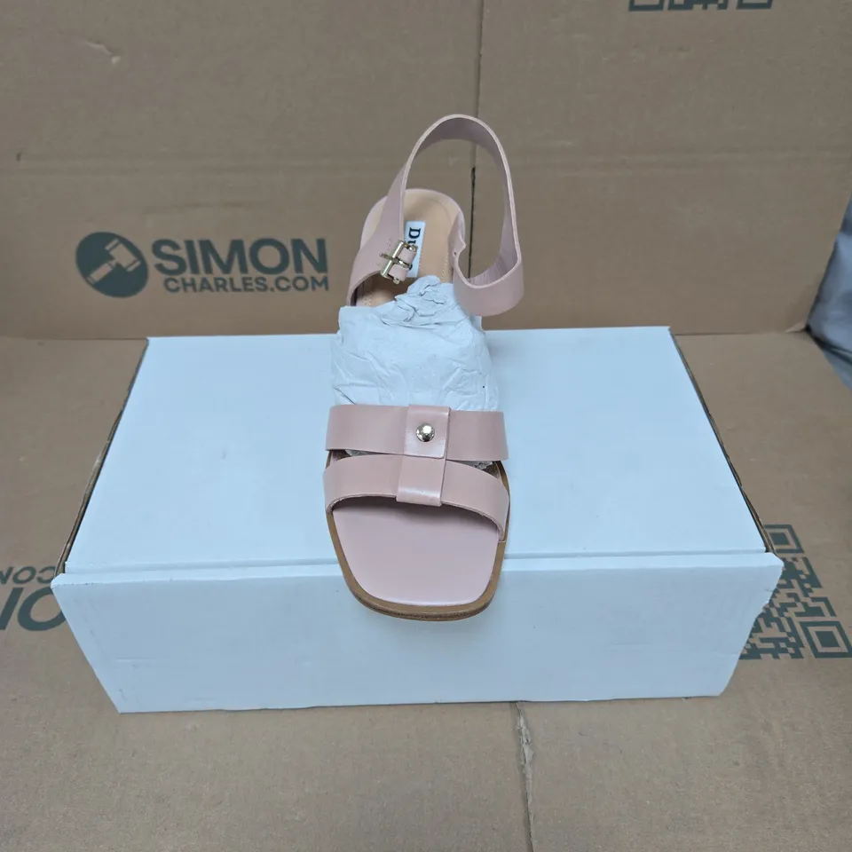 DUNE LONDON JESSIA BLOCK HEEL SANDALS BLUSH SIZE 7