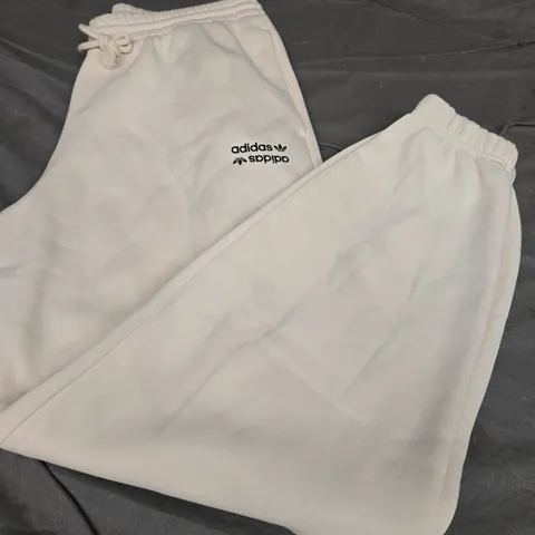 ADIDAS LOGO JOGGERS, CREAM - UK SIZE M