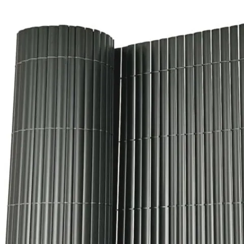 BOXED OYPLA 1M X 4M GREY PVC OUTDOOR GARDEN FENCING PRIVACY SCREEN ROLL