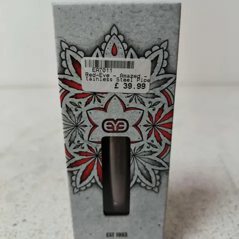 RED-EYE STAINLESS STEEL PIPE – BOXED SMOKING ACCESSORY