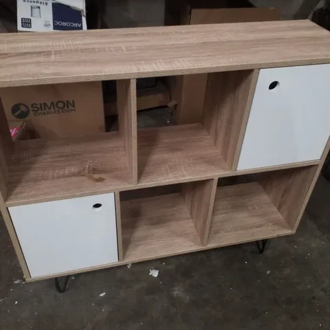 AZEIL BOOKCASE - NATURAL/WHITE