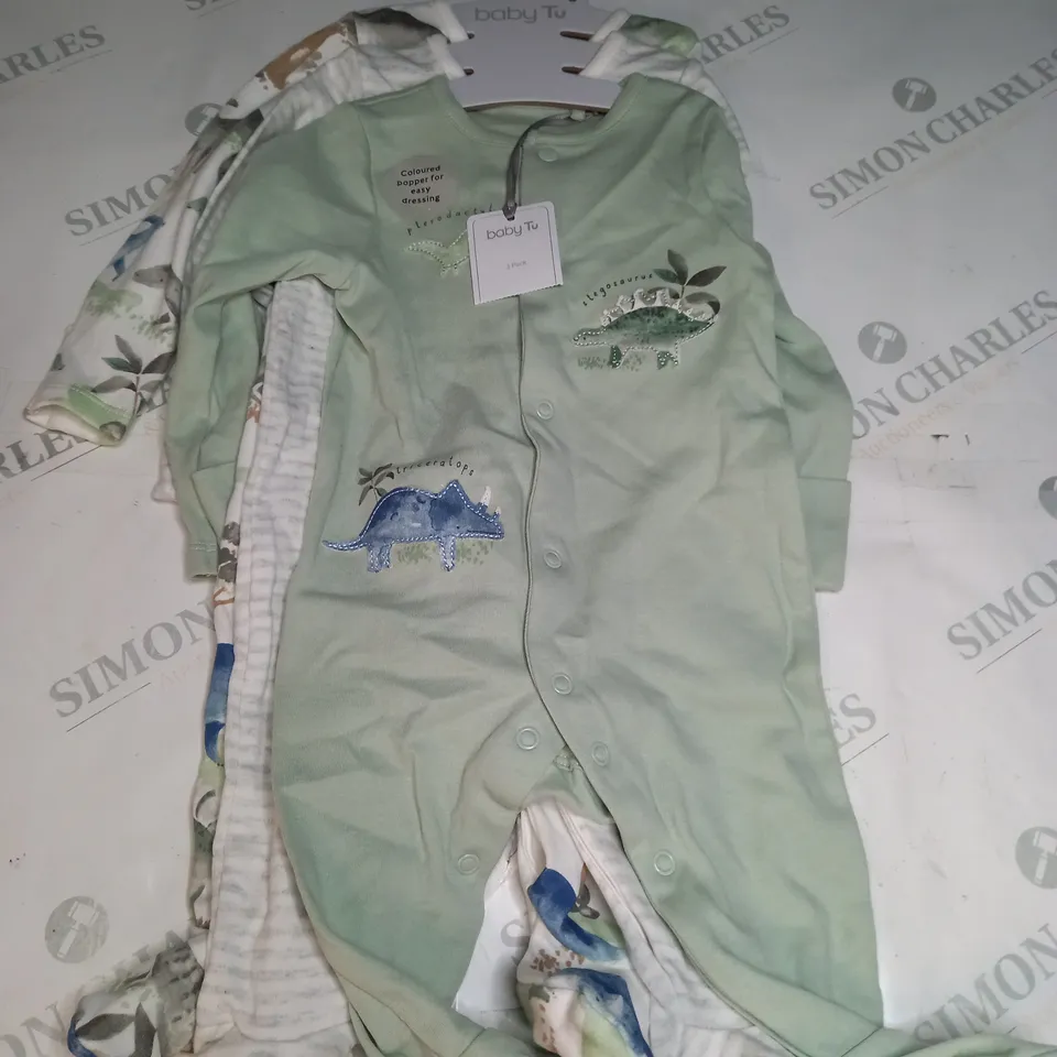 SET OF 3 LITTLE DINO BABYGROWS SIZE 3-6 MONTHS 
