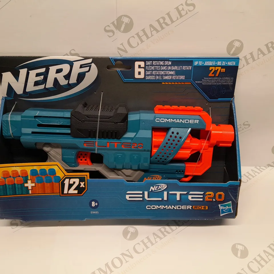 BRAND NEW BOXED NERF ELITE 2.0 COMMANDER RD-6 WITH 6 DART ROTATING DRUM
