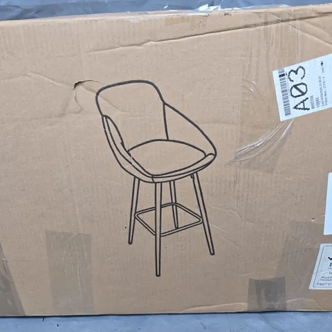 DAHLIA BAR STOOL - GREY/BLACK