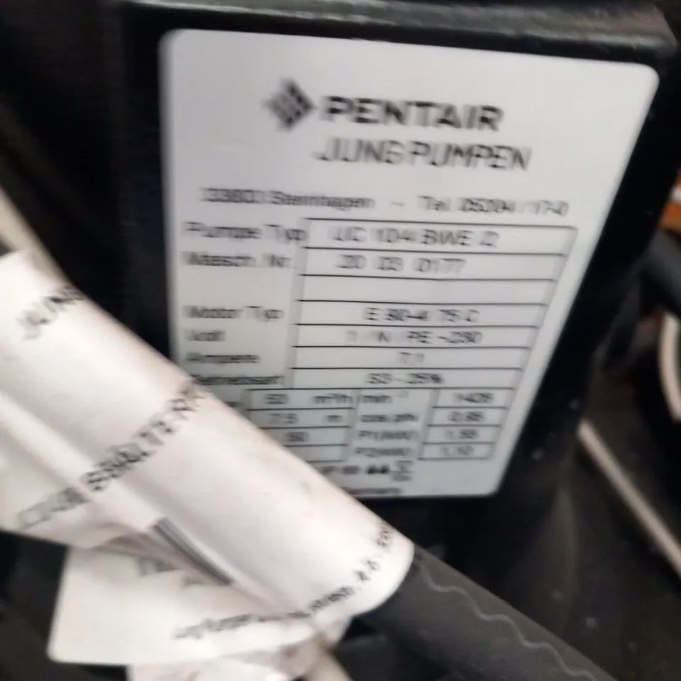 PENTAIR JUNG PUMPEN UC 10/4 BWE /2 SEWAGE LIFTING STATION