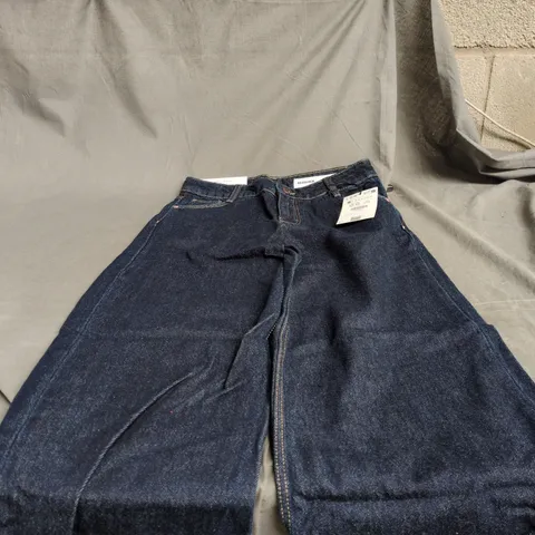 BERSHKA WIDE LOW WAIST BLUE JEANS FOR AGES 10 - 12 WITH TAGS