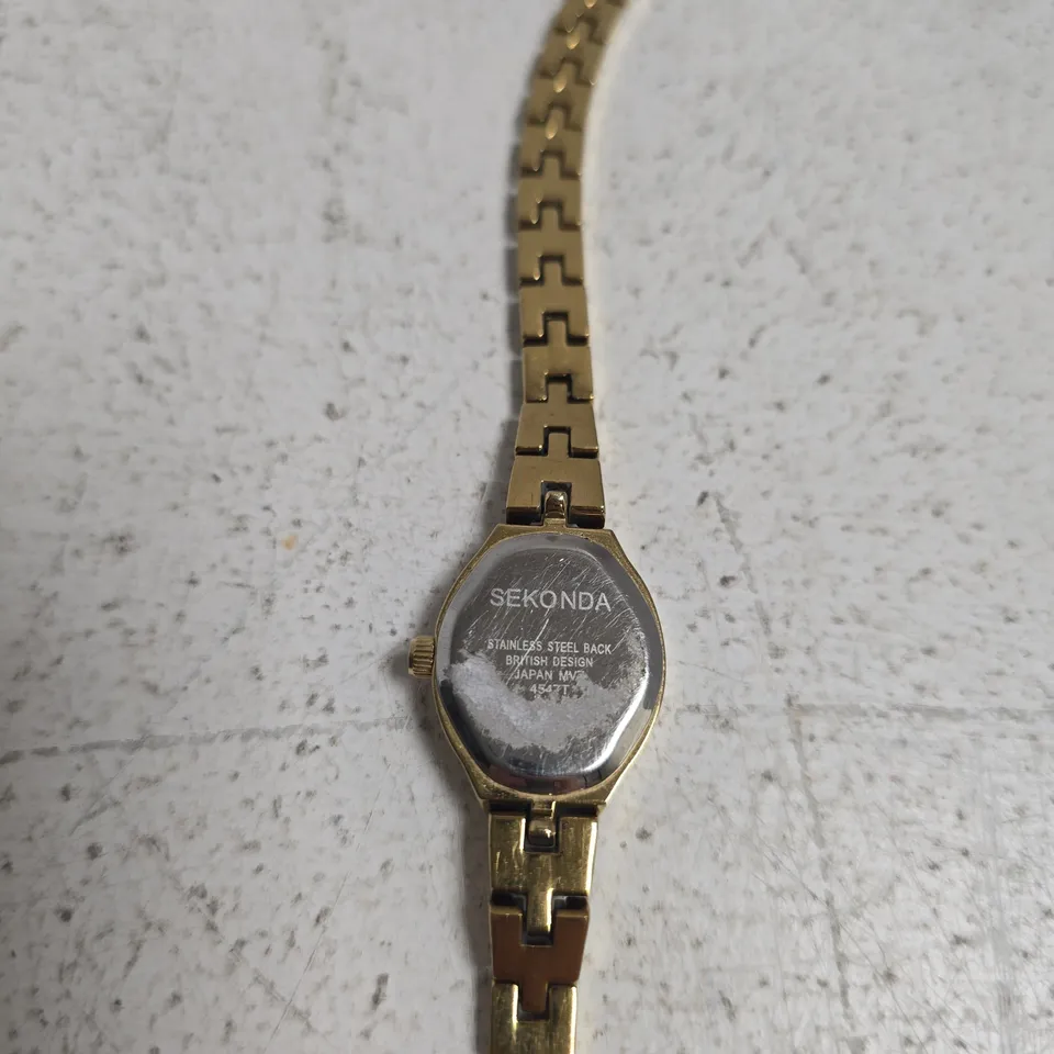 SEKONDA GOLD-TONE LADIES' WRISTWATCH