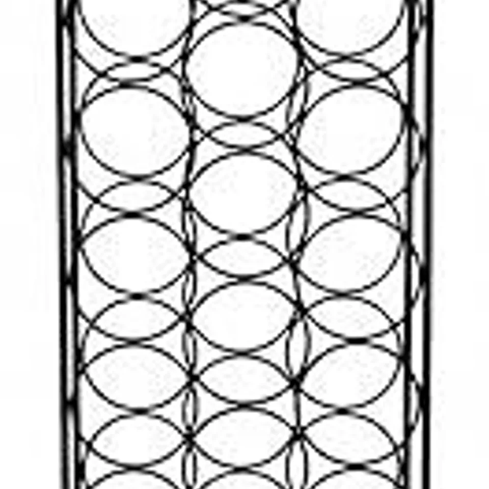 BOXED NEO STAINLESS STEEL BLACK FINISH WINE HOLDER RACK FLOOR STANDING, HOLDS 21 BOTTLES