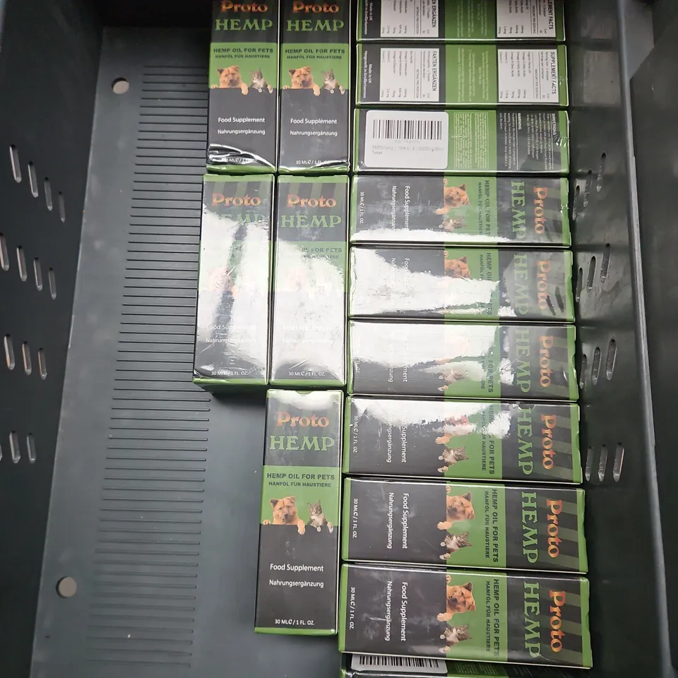 LOT OF 15 SEALED PROTO HEMP HEMP OIL FOR PETS FOOD SUPPLEMENT 30ML