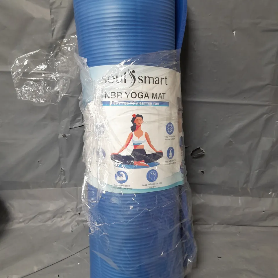 SOUL SMART NBR YOGA MAT IN BLUE