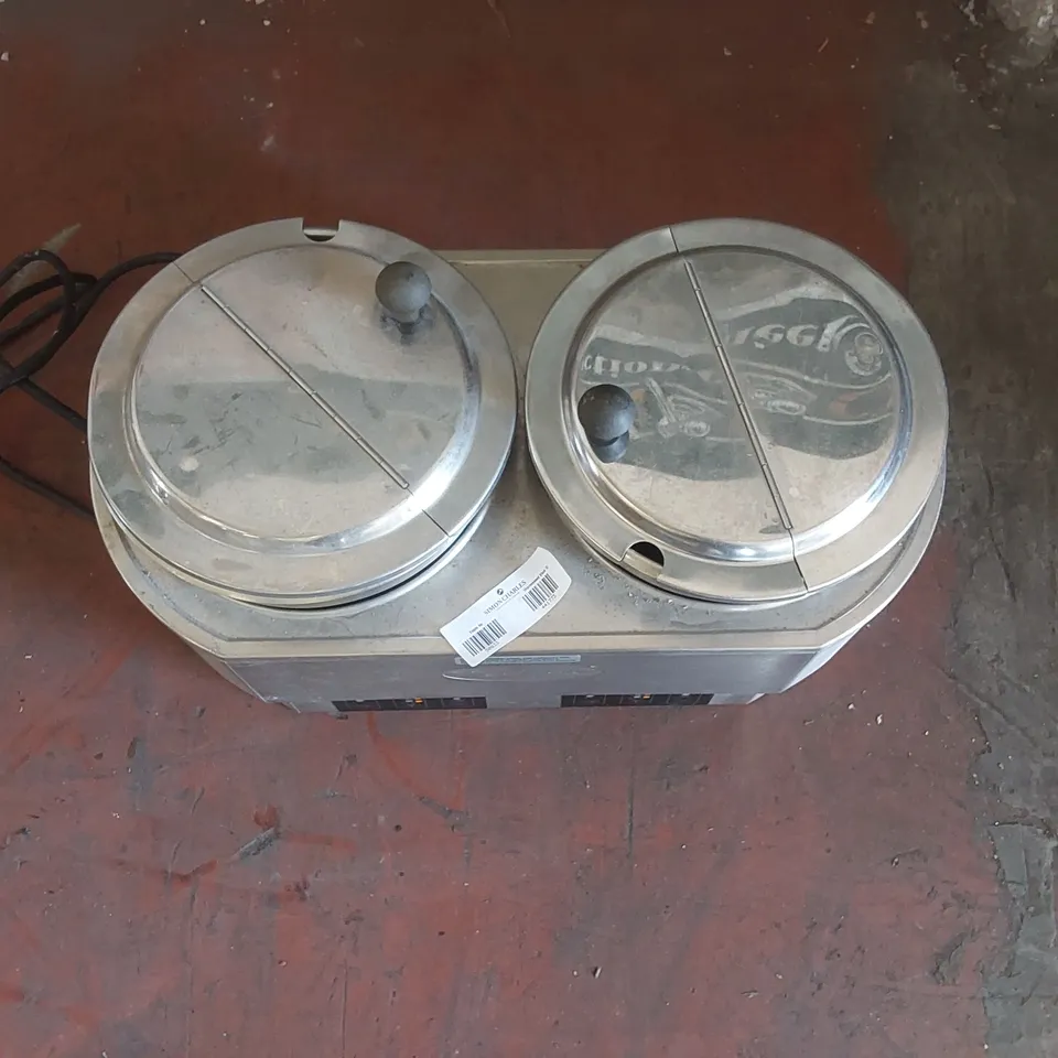 HATCO HEATMAX 2X 10LTR ROUND 2X10LTR HEATED WELL COUNTER TOP DOUBLE WELL RHW2-2 BAIN MARIÉ