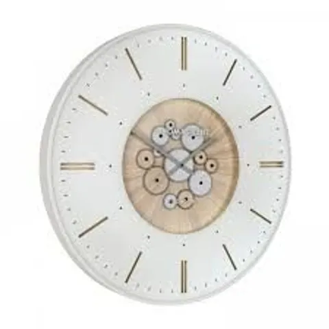 BOXED METAL WALL CLOCK - IVORY (1 BOX)