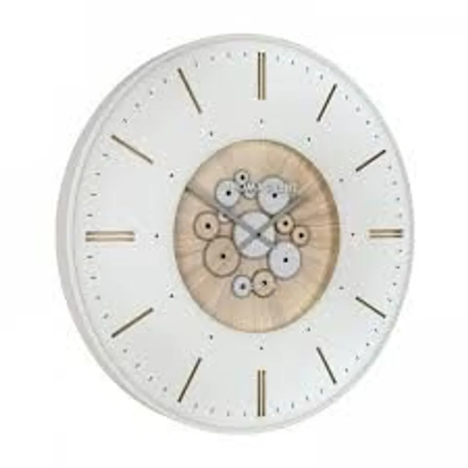 BOXED METAL WALL CLOCK - IVORY (1 BOX)