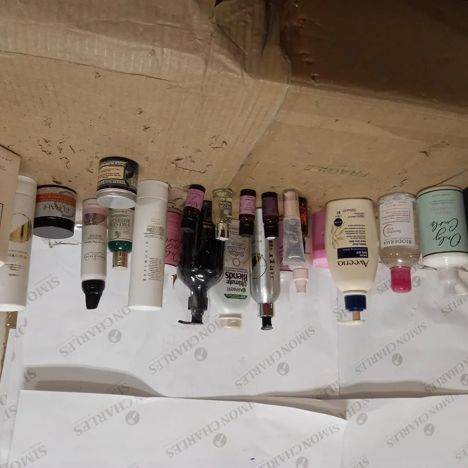 APROXIMATELY 20 BEAUTY PRODUCTS INCLUDING SIMPLE, AVEENO, FURAHI ETC