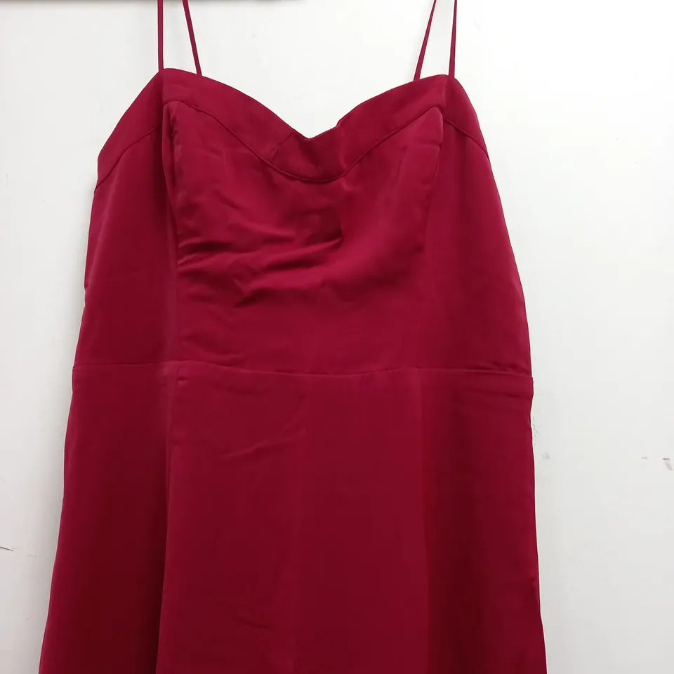 ABERCROMBIE & FITCH BACK HALF ZIP DRESS IN RED - MEDIUM