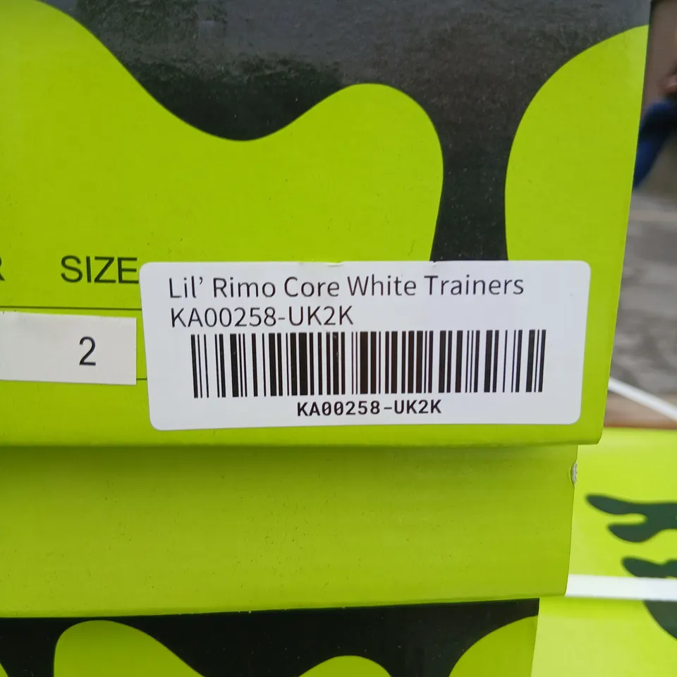 BOXED KOI KIDZ WHITE KIDZ KIDS' TRAINER – LEATHER UPPER, CHUNKY SOLE SIZE 10