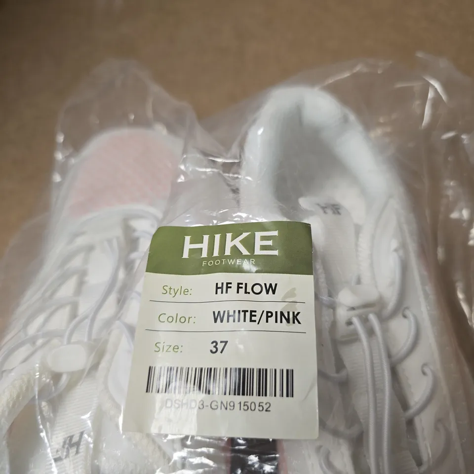 HIKE HF FLOW SNEAKERS - WHITE/PINK, EU 37 (UK 4)