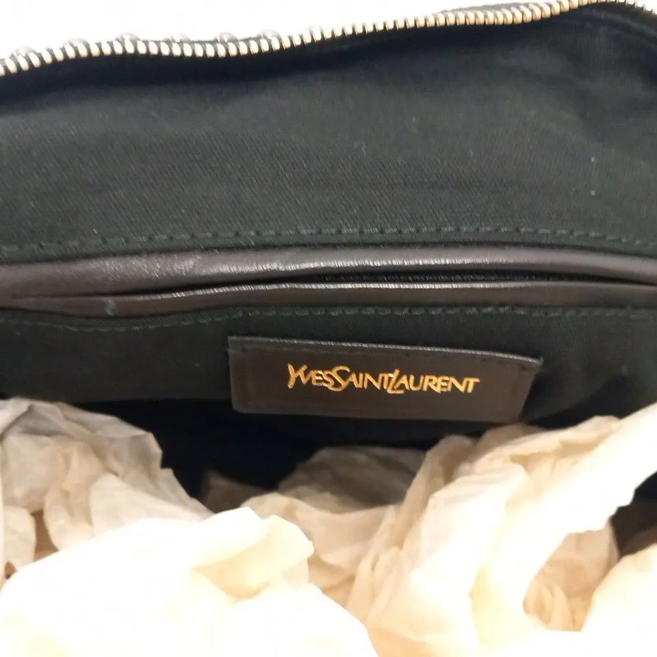 YVES SAINT LAURENT BLACK EASY ROCK STUDING BAG