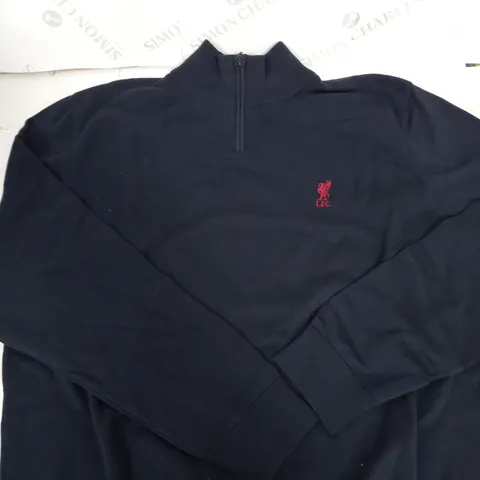 LIVERPOOL FC QUARTER ZIP KNIT COTTON JUMPER SIZE XL