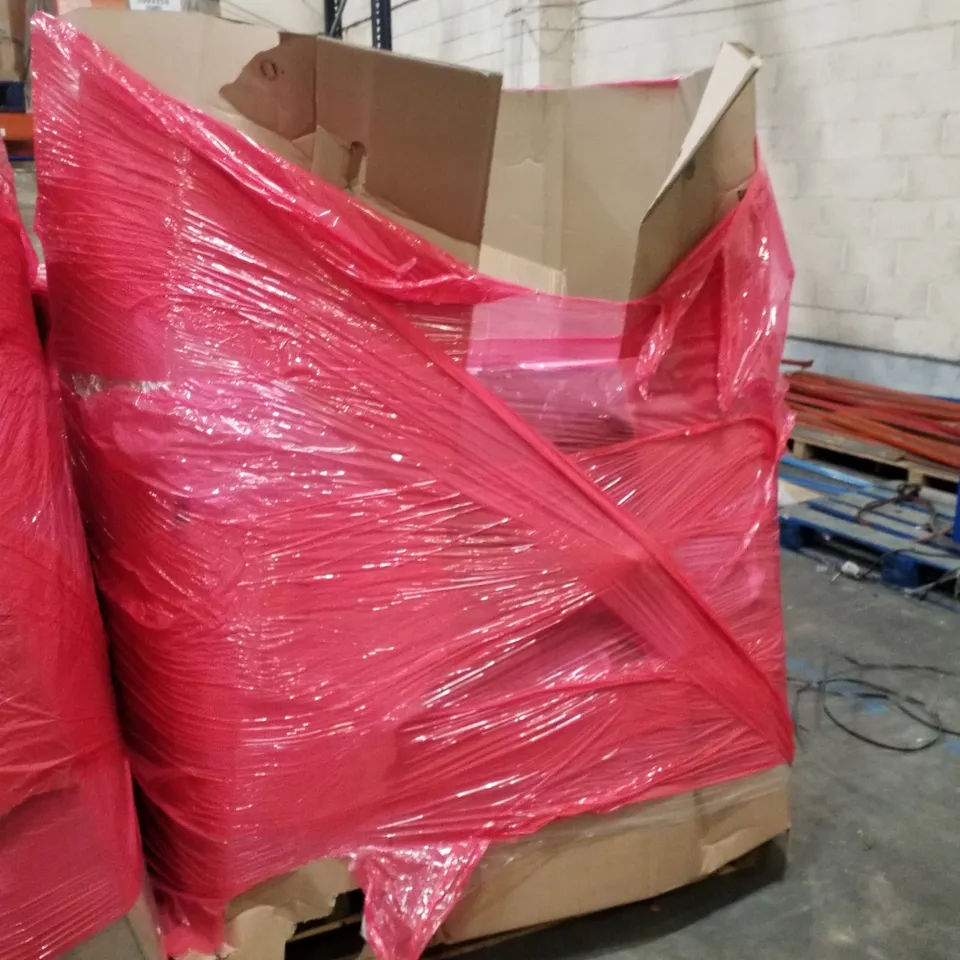 PALLET OF ASSORTED PRODUCTS INCLUDING LED MIRROR LIGHT, DEMOLITION HAMMER, CHAIN SAW, SHOWER MIXER 